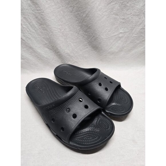 Crocs Other - Crocs Black Coast Slide Sandals 205315 Unisex Mens Size 8/ Womens Size 10